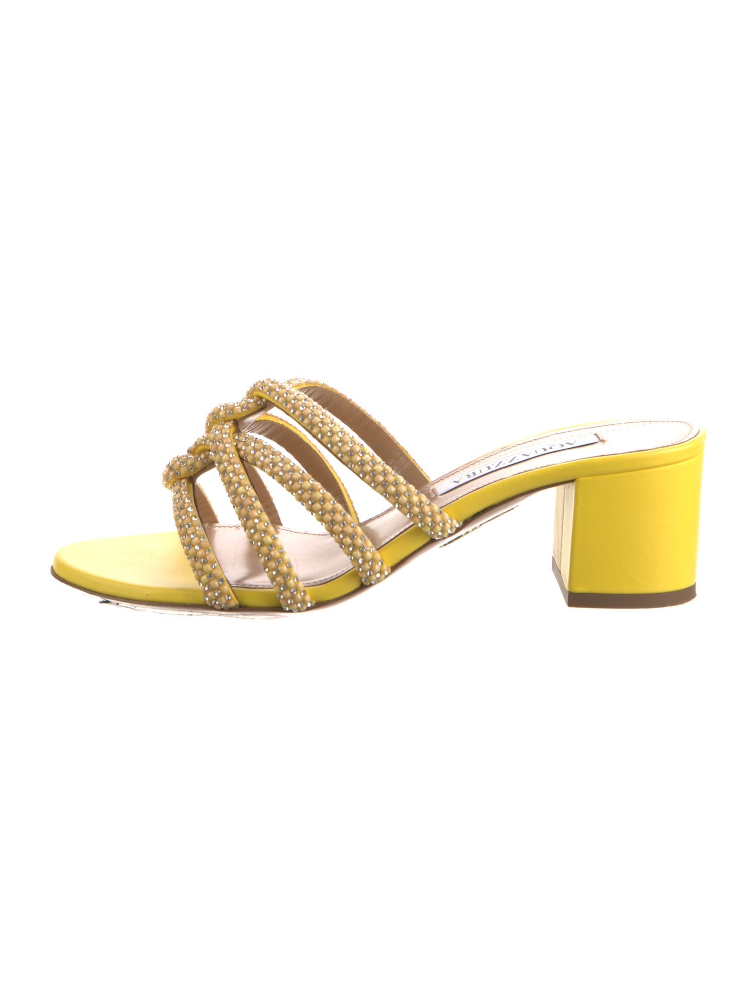Aquazzura Leather Slides
