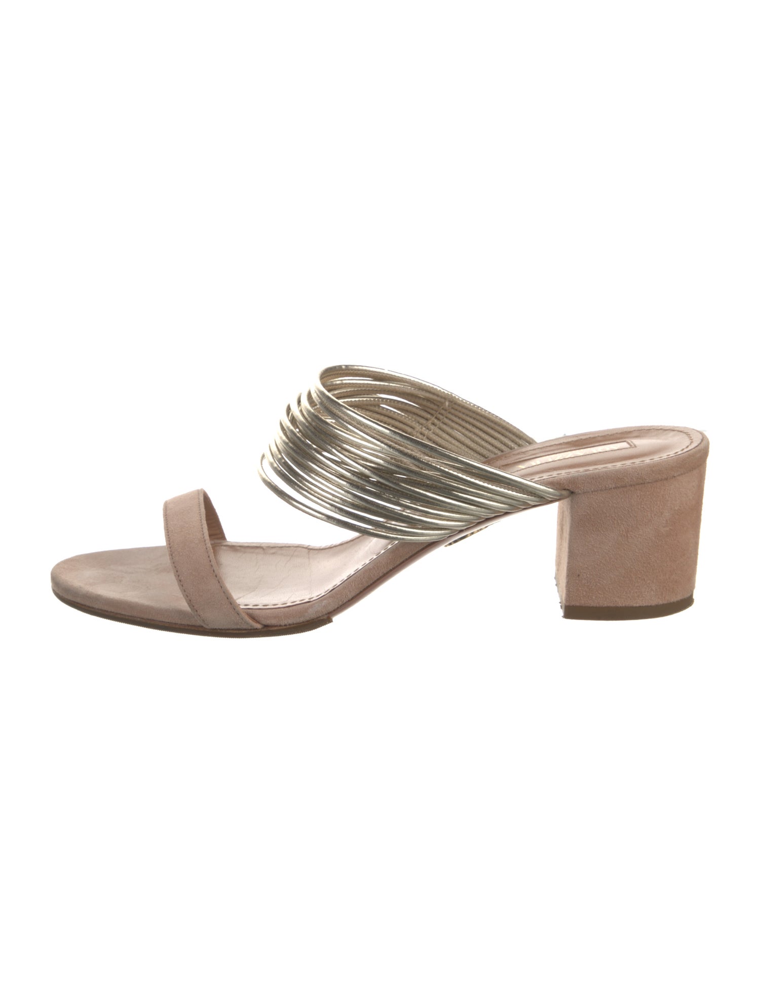 Aquazzura Suede Slides