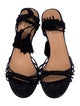 Aquazzura Suede Tassel Accents Sandals