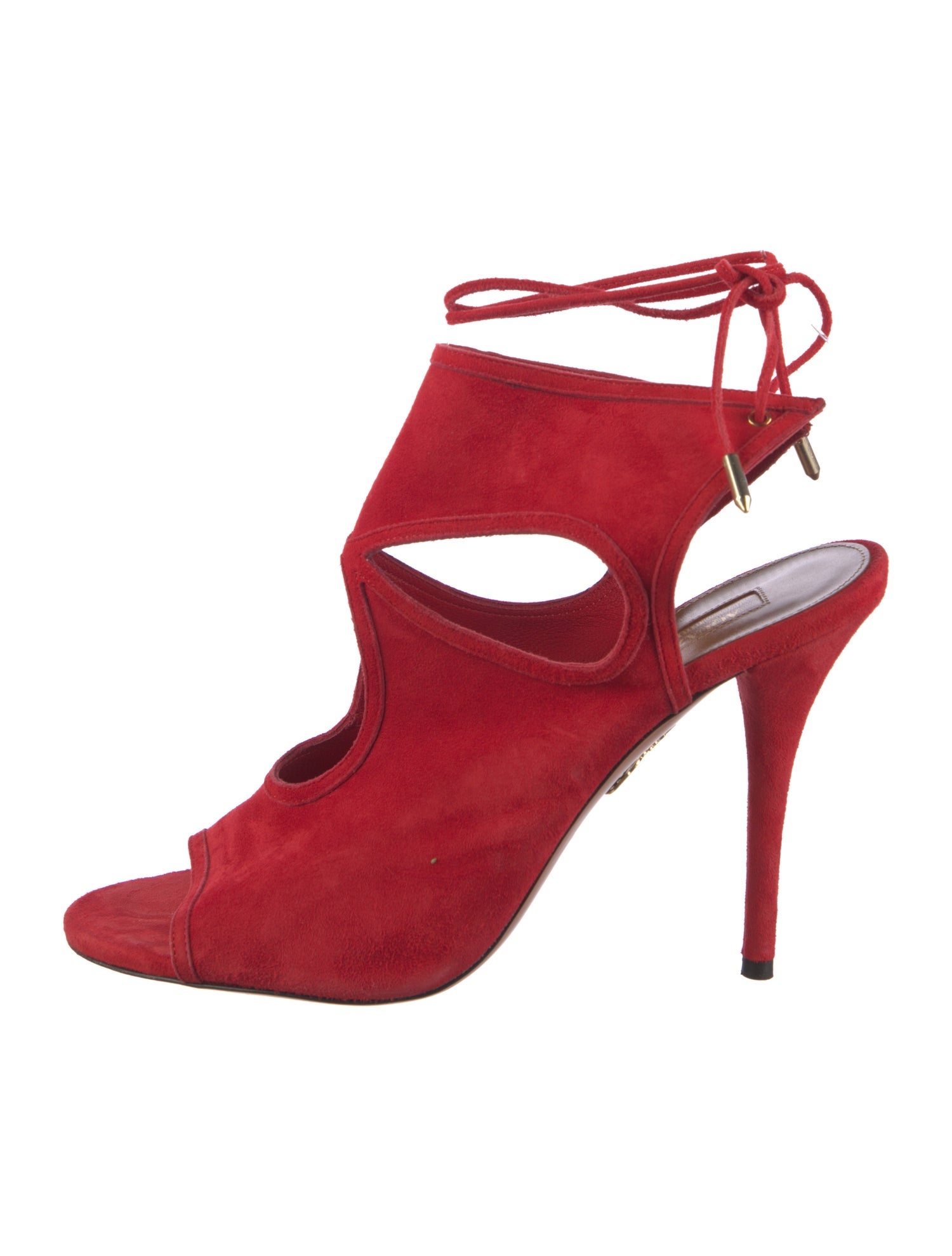Aquazzura Suede Cutout Accent Pumps
