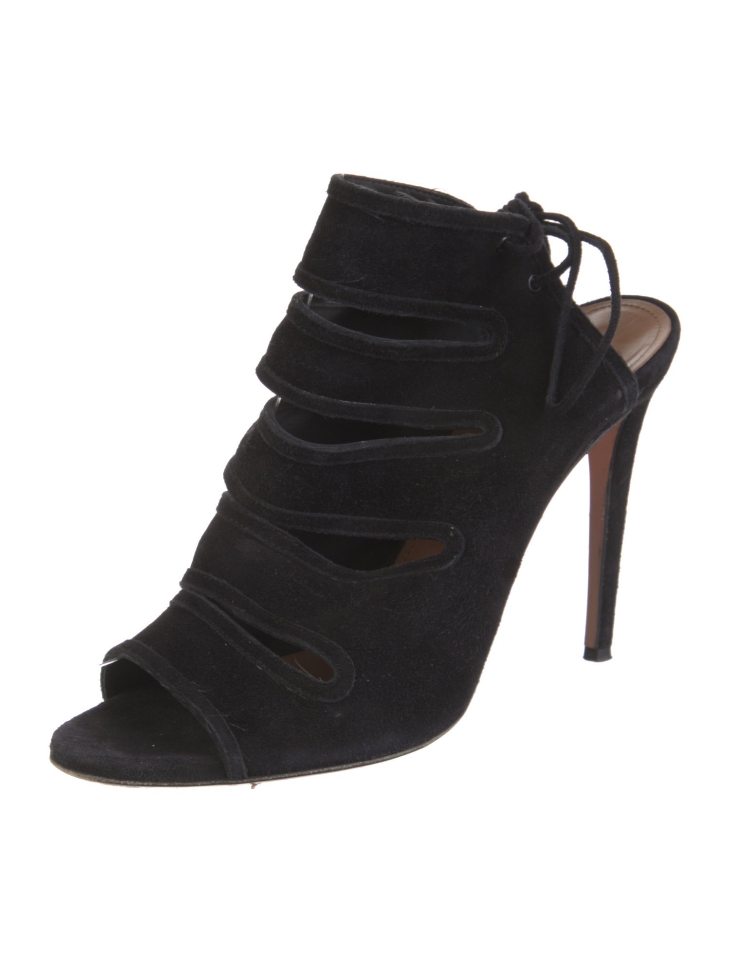 Aquazzura Suede Slingback Sandals