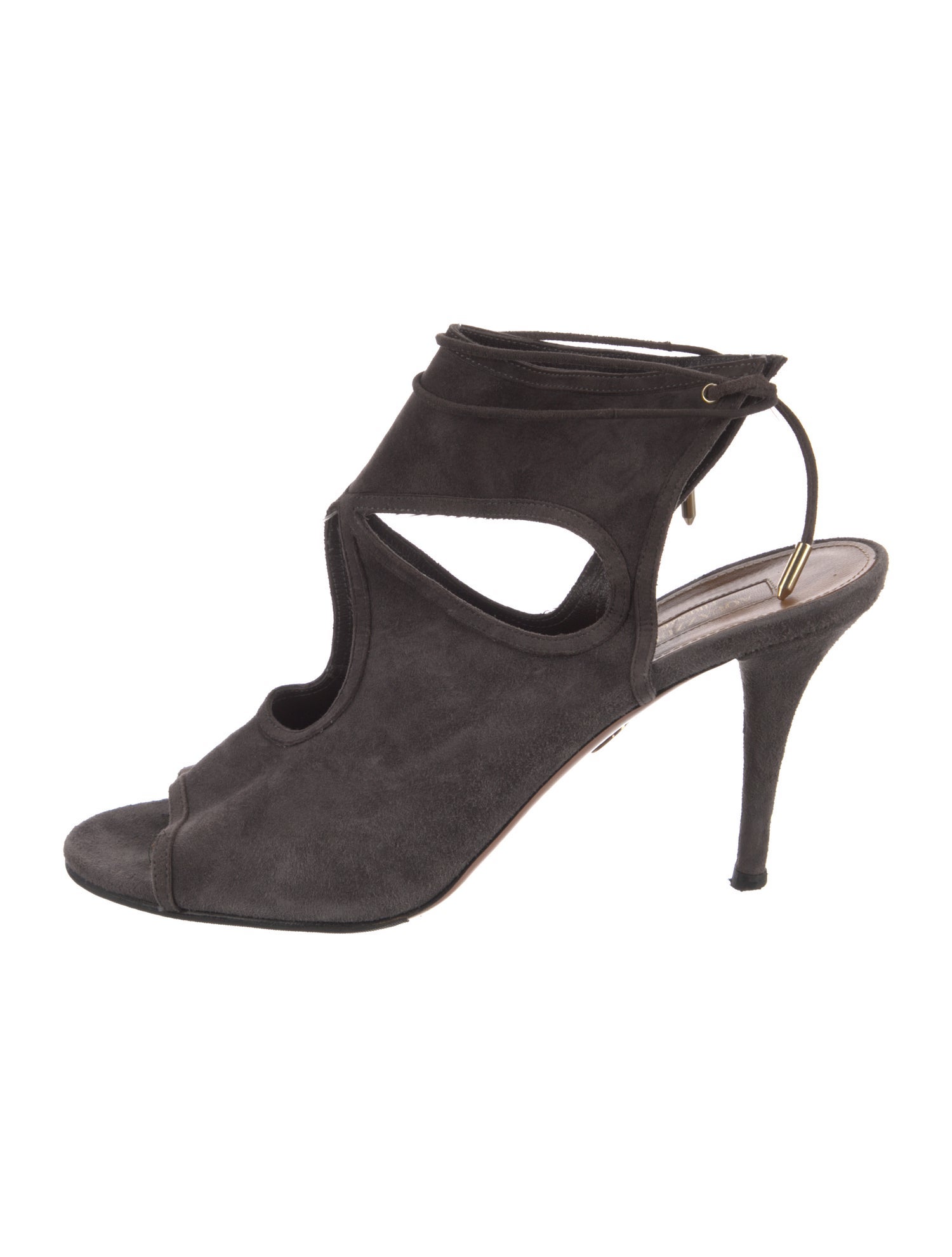 Aquazzura Suede T-Strap Sandals
