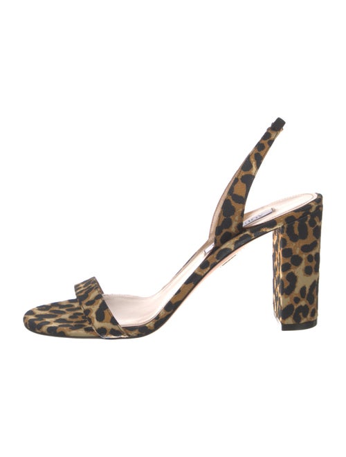 Aquazzura Animal Print Slingback Sandals