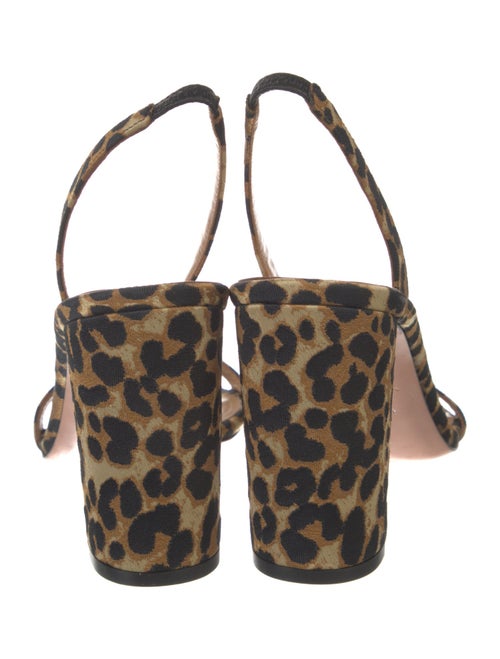 Aquazzura Animal Print Slingback Sandals