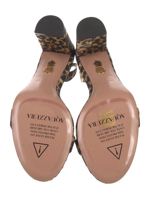 Aquazzura Animal Print Slingback Sandals