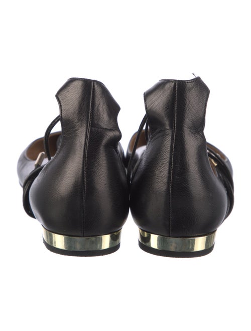 Aquazzura Leather Colorblock Pattern Ballet Flats