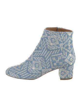 Aquazzura Denim Printed Boots