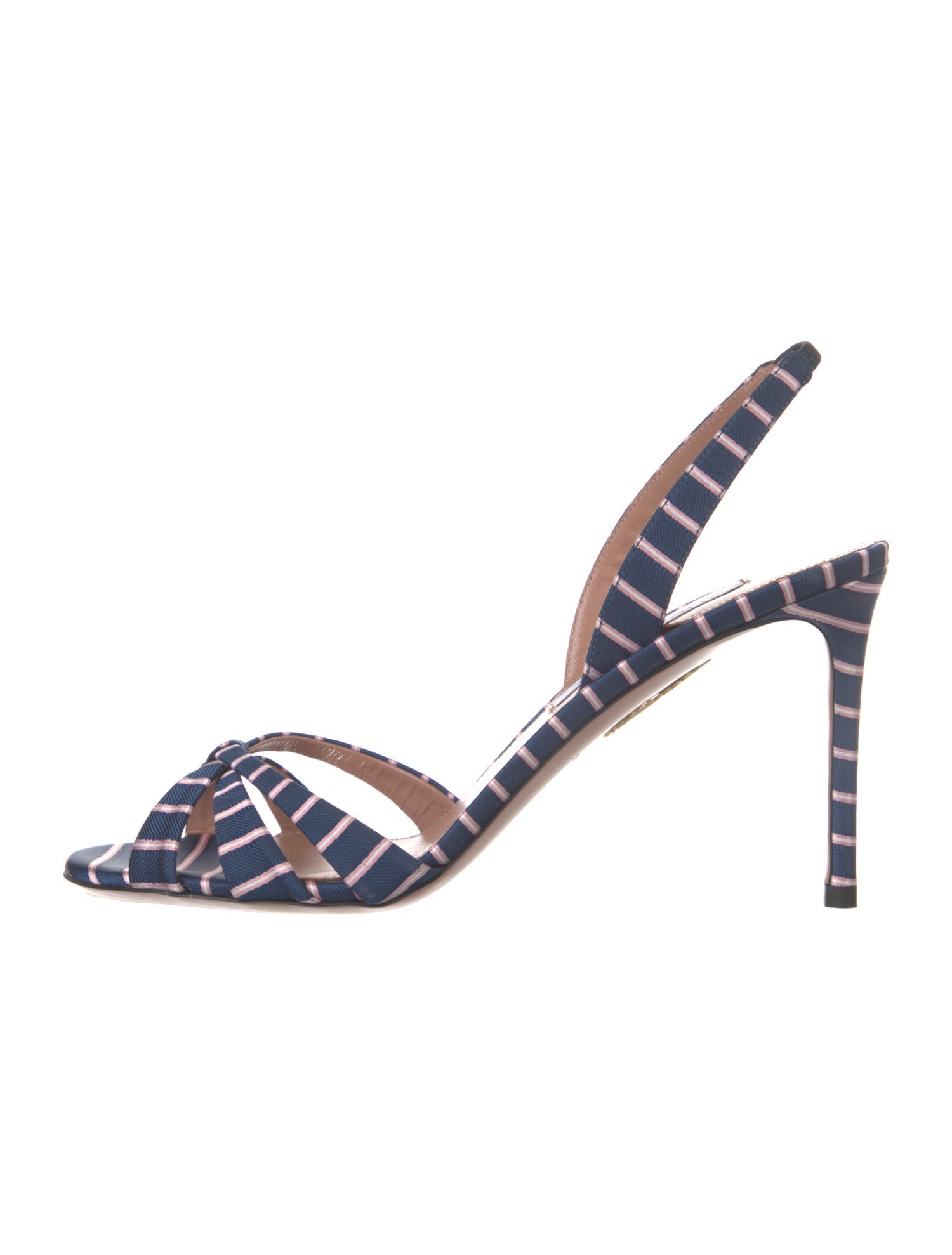 Aquazzura Leather Printed Slingback Sandals
