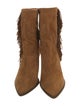 Aquazzura Suede Fringe Trim Accent Boots