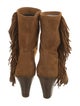 Aquazzura Suede Fringe Trim Accent Boots