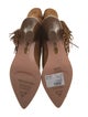 Aquazzura Suede Fringe Trim Accent Boots