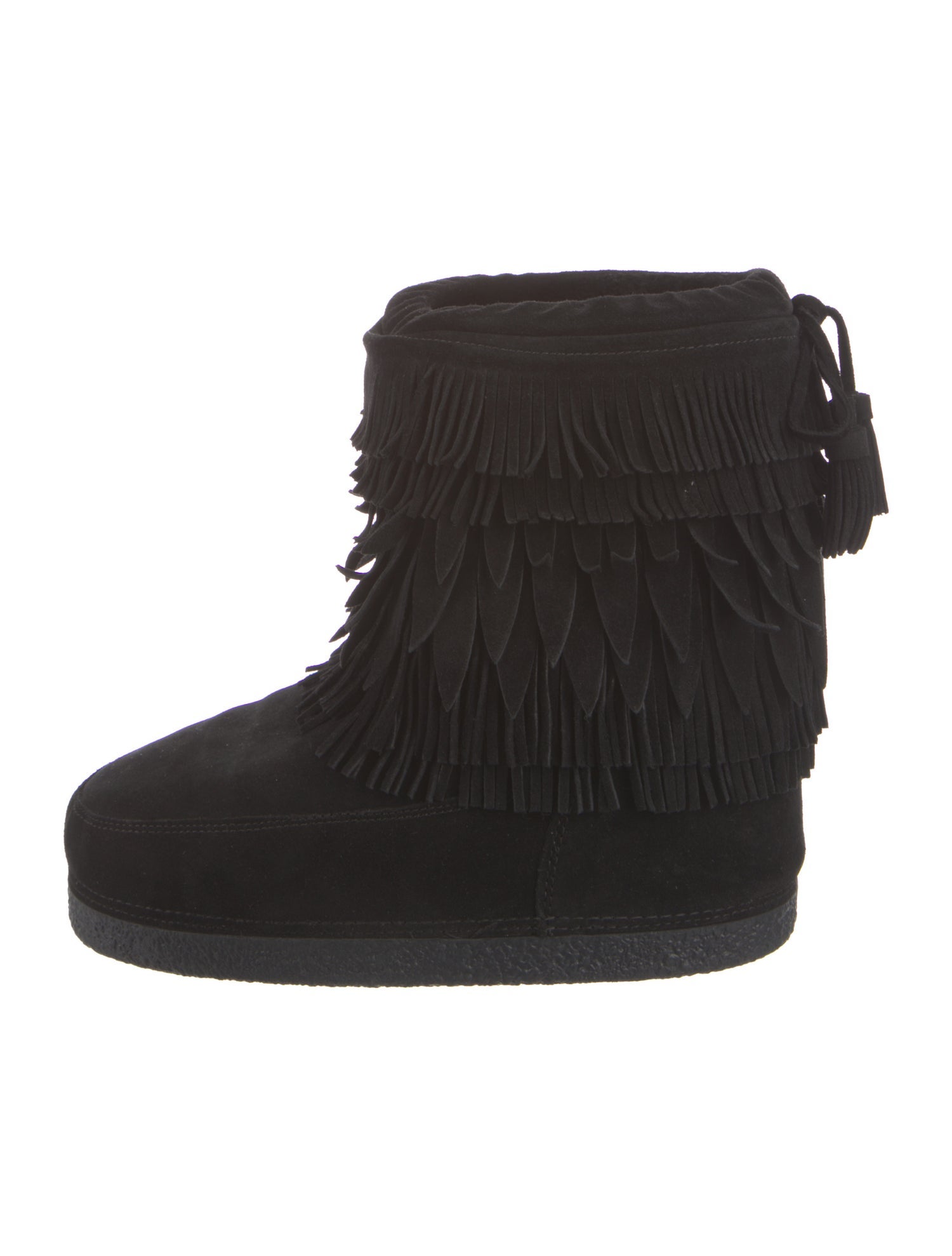 Aquazzura Suede Tassel Accents Boots