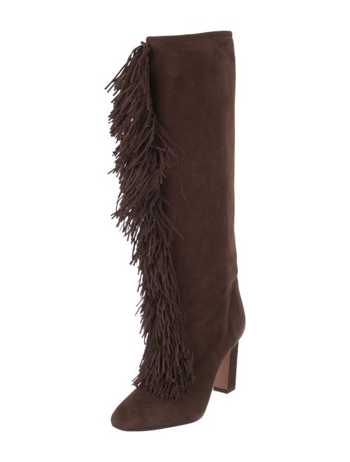 Aquazzura Suede Lace-Up Boots