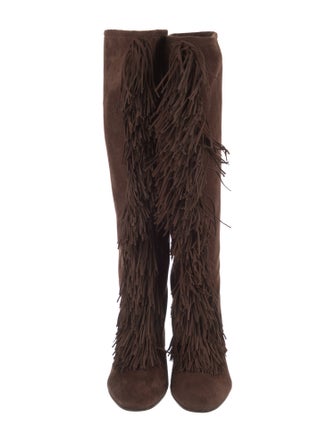 Aquazzura Suede Lace-Up Boots