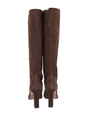 Aquazzura Suede Lace-Up Boots