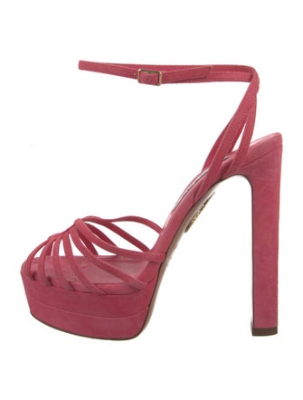 Aquazzura Suede Cutout Accent Gladiator Sandals