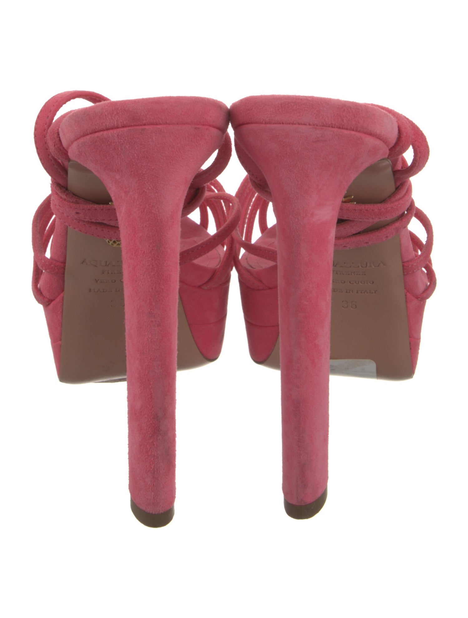 Aquazzura Suede Cutout Accent Gladiator Sandals