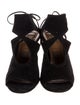 Aquazzura Suede Cutout Accent Sandals