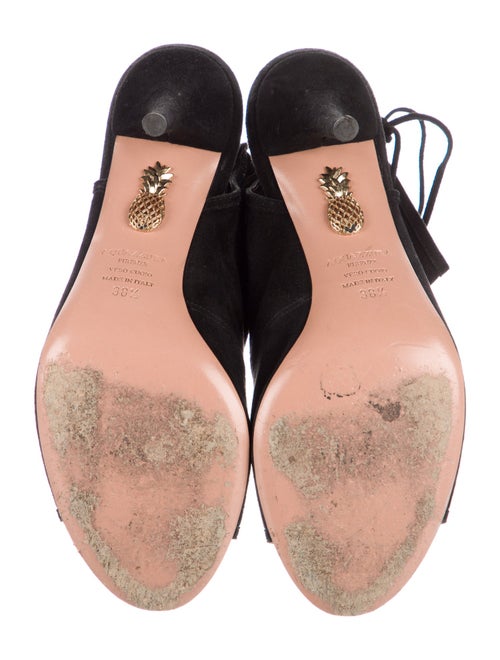 Aquazzura Suede Cutout Accent Sandals