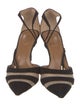 Aquazzura Suede Mesh Accents D'Orsay Pumps