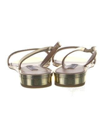 Aquazzura Patent Leather Slingback Sandals