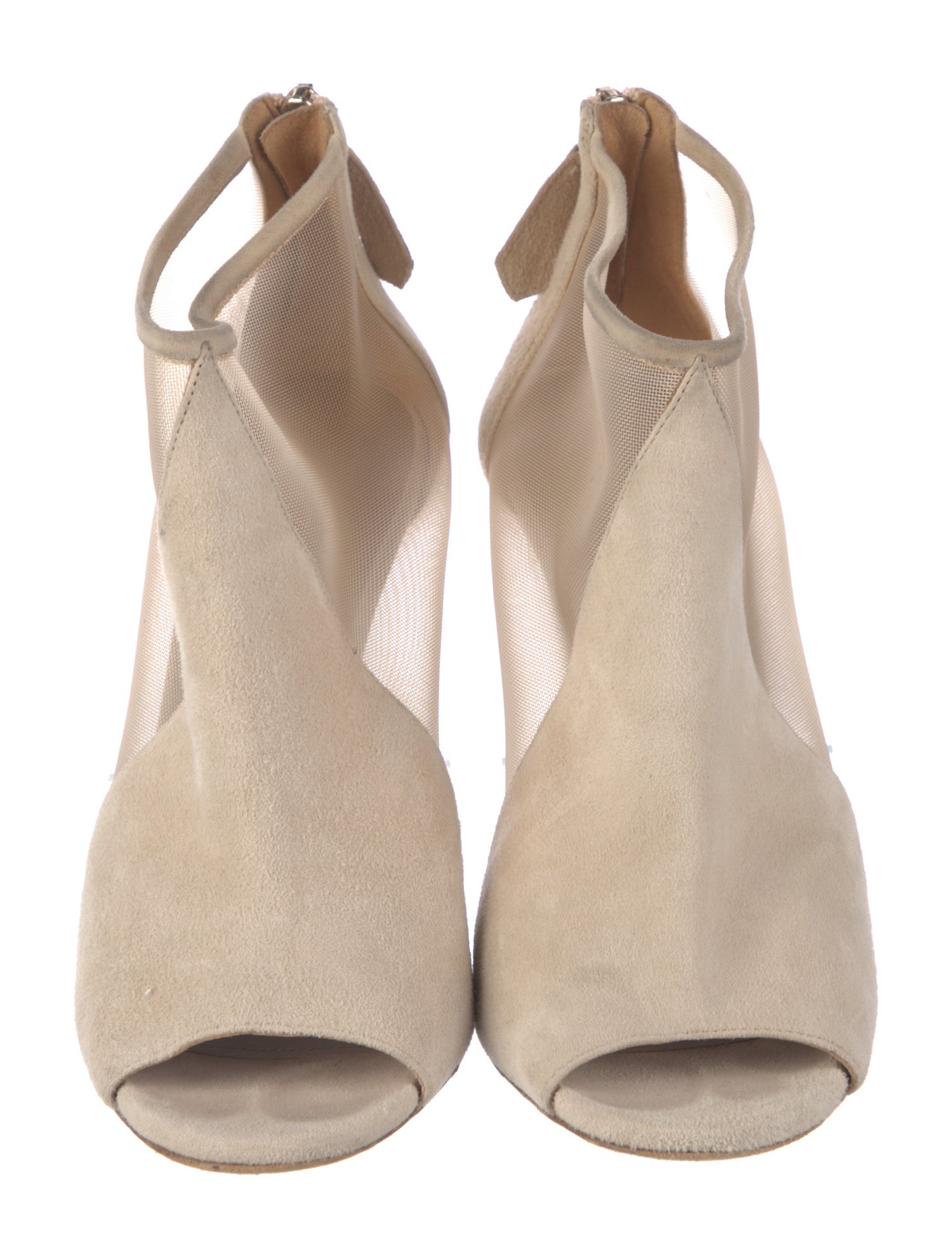 Aquazzura Suede Mesh Accents Boots