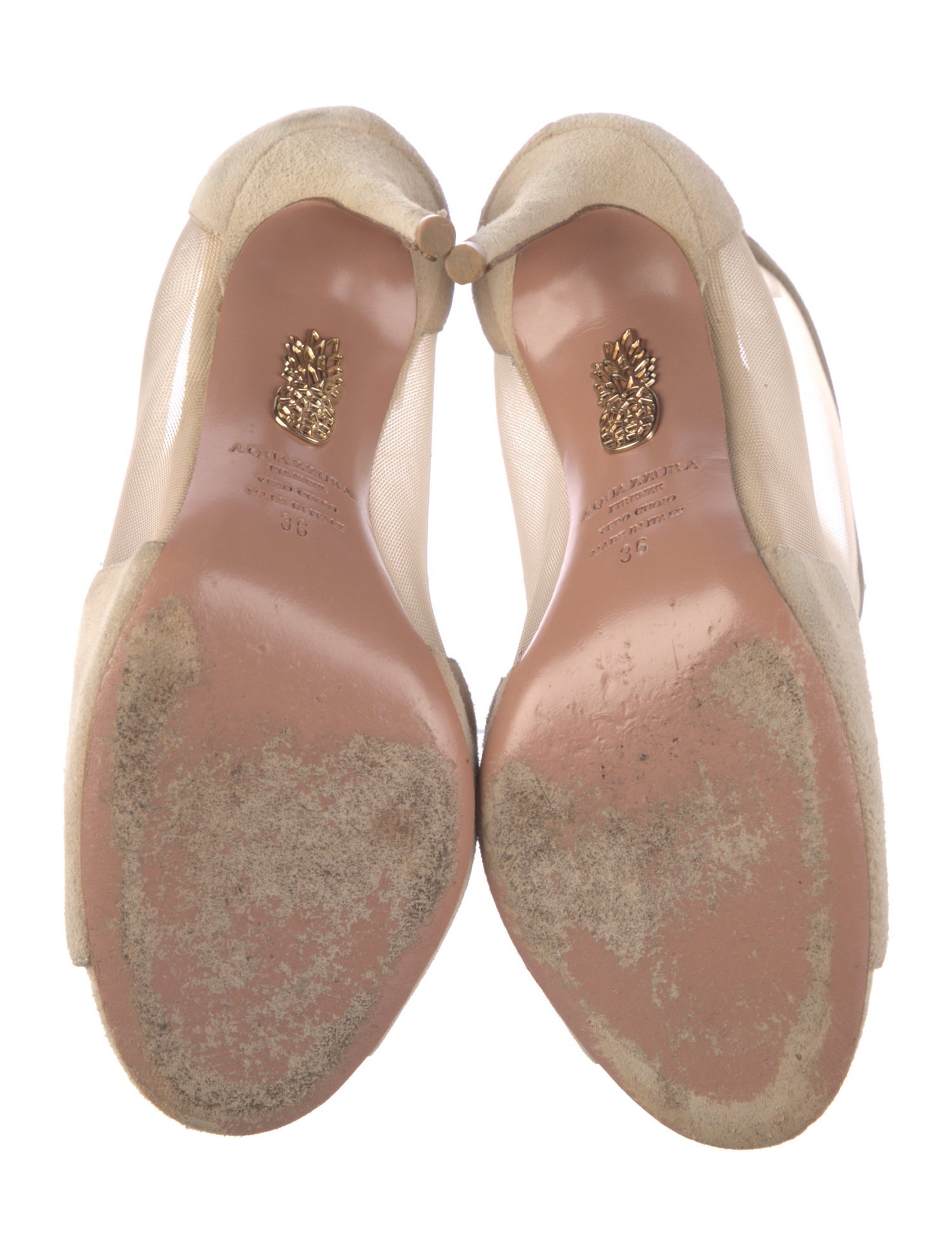 Aquazzura Suede Mesh Accents Boots