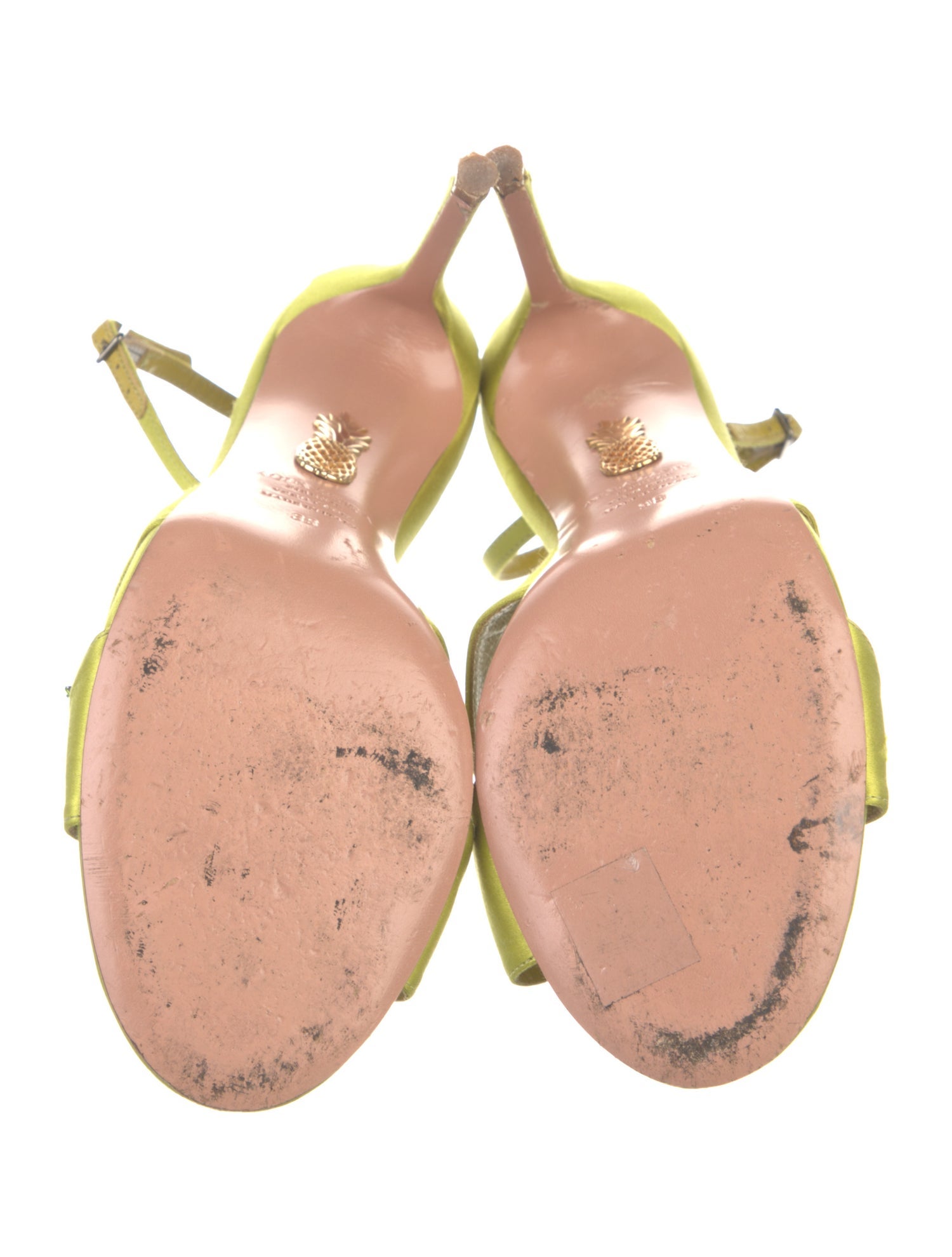 Aquazzura Suede Crystal Embellishments Sandals