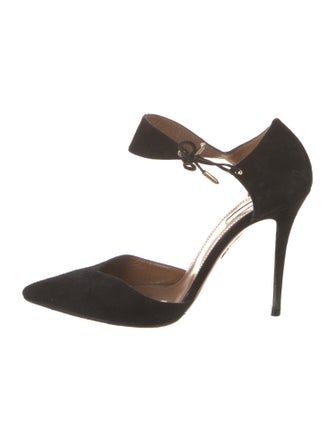 Aquazzura Suede D'Orsay Pumps