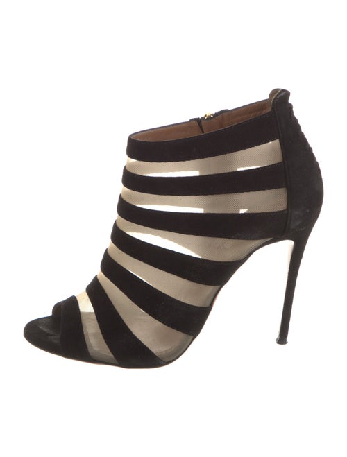 Aquazzura Suede Striped Gladiator Sandals