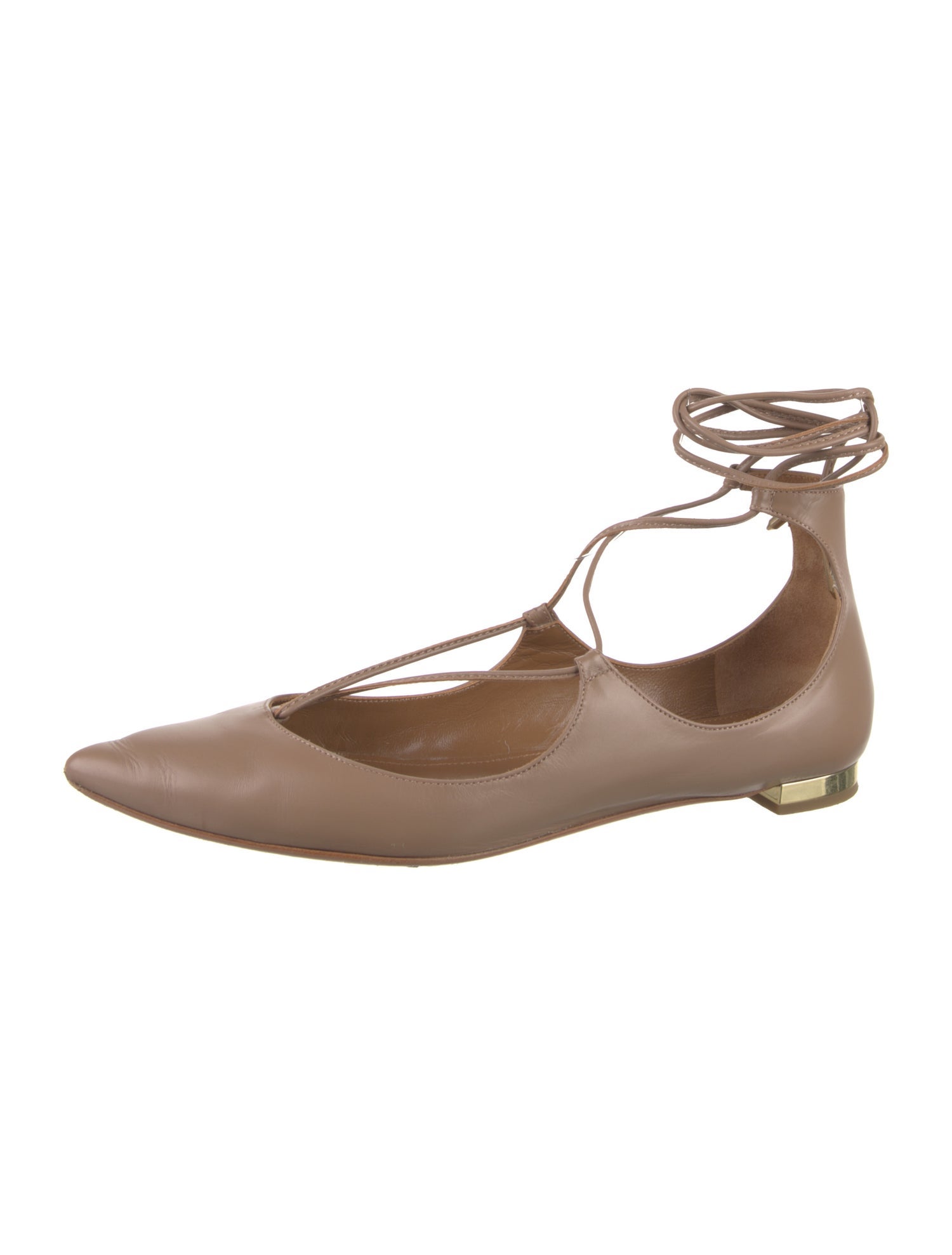 Aquazzura Leather Flats