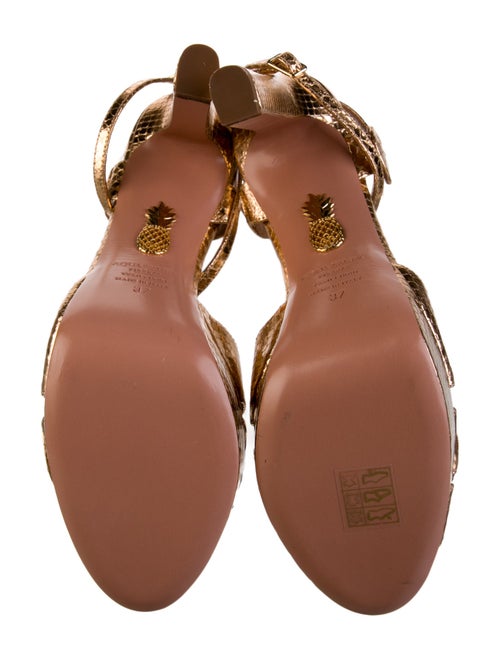 Aquazzura Embossed Leather Slingback Pumps