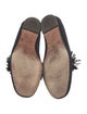 Aquazzura Suede Fringe Trim Accent Loafers