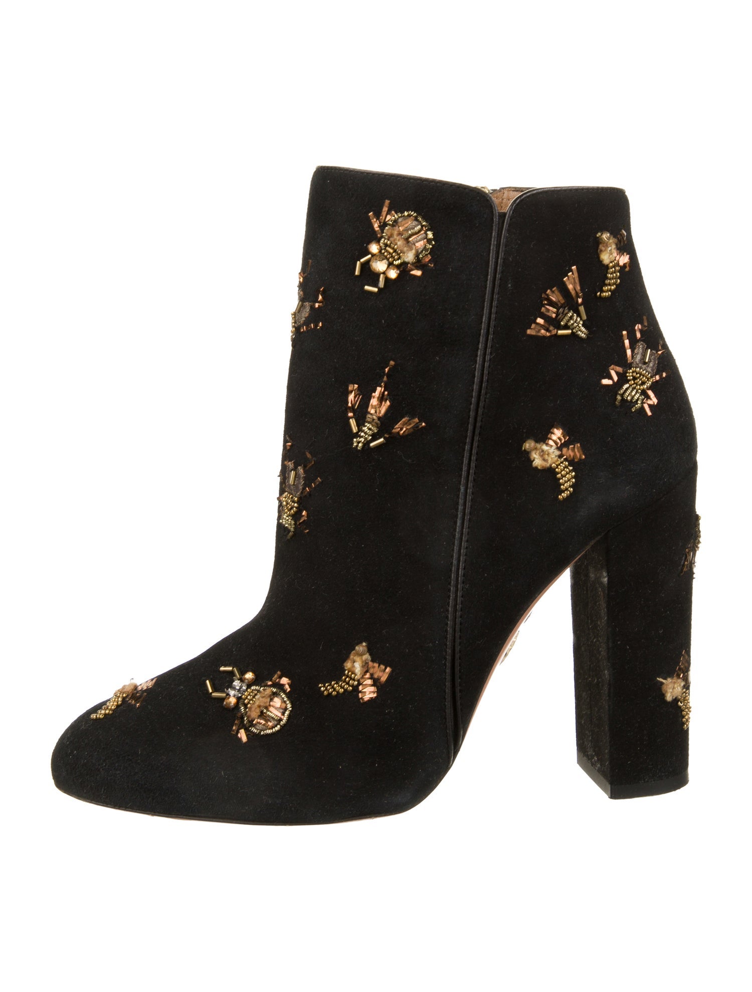 Aquazzura Suede Beaded Accents Boots