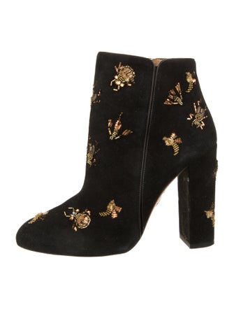Aquazzura Suede Beaded Accents Boots