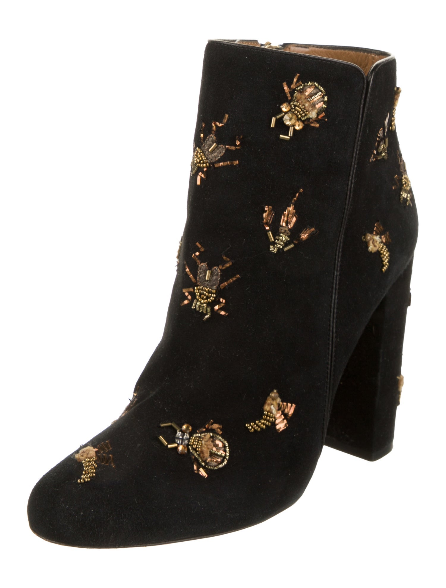 Aquazzura Suede Beaded Accents Boots
