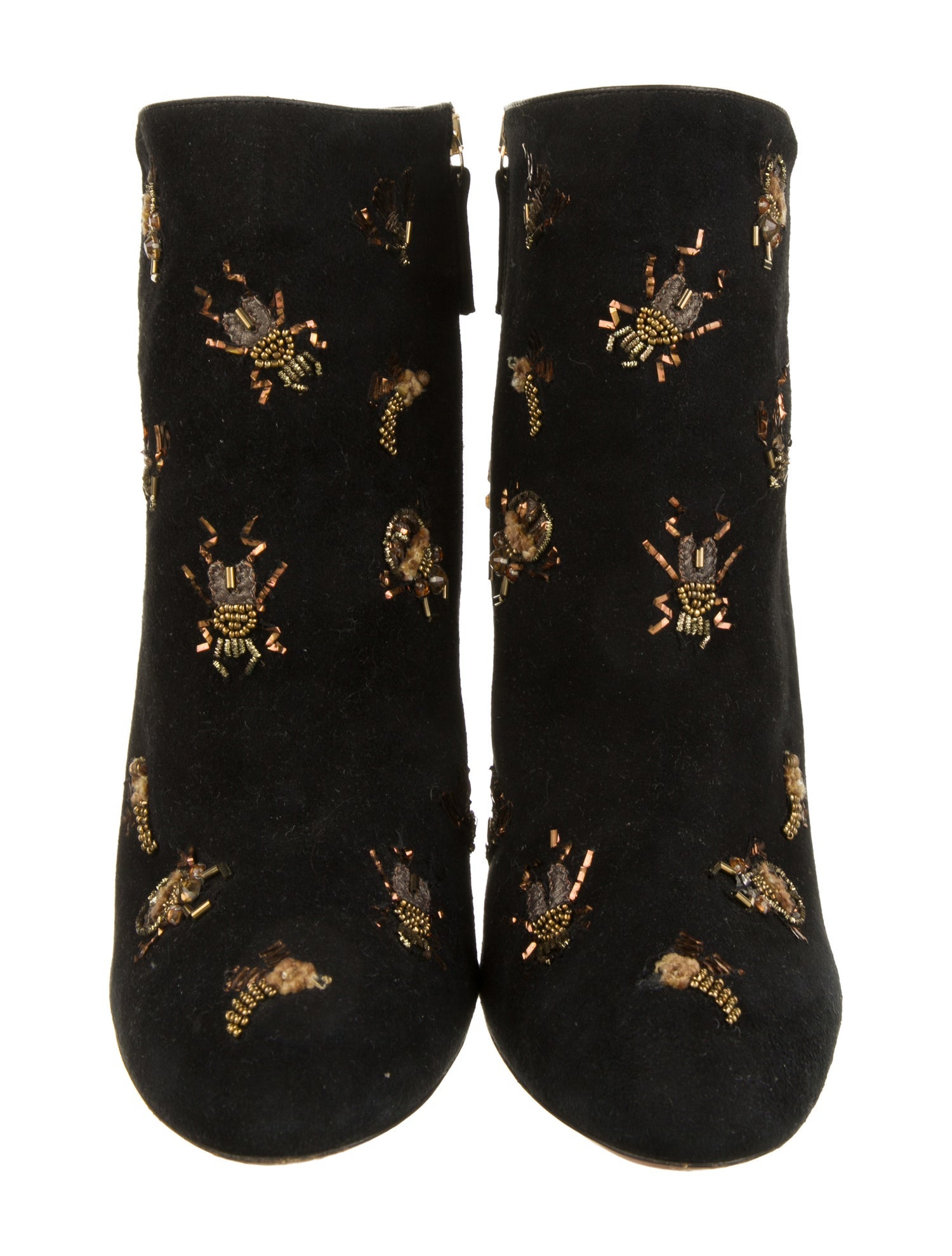 Aquazzura Suede Beaded Accents Boots