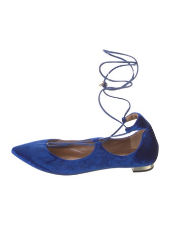 Aquazzura Velvet Flats