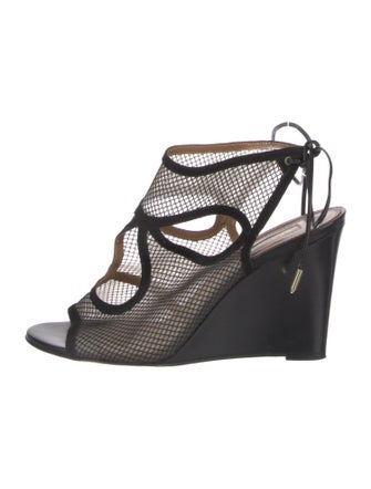 Aquazzura Leather Printed Sandals