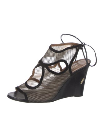 Aquazzura Leather Printed Sandals