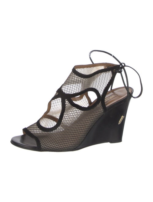 Aquazzura Leather Printed Sandals