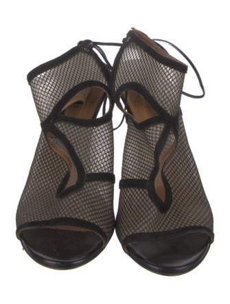 Aquazzura Leather Printed Sandals