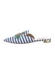 Aquazzura Canvas Striped Mules