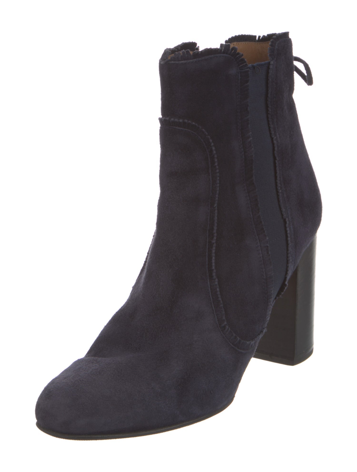 Aquazzura Suede Tassel Accents Chelsea Boots