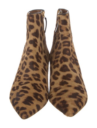 Aquazzura Ponyhair Animal Print Boots