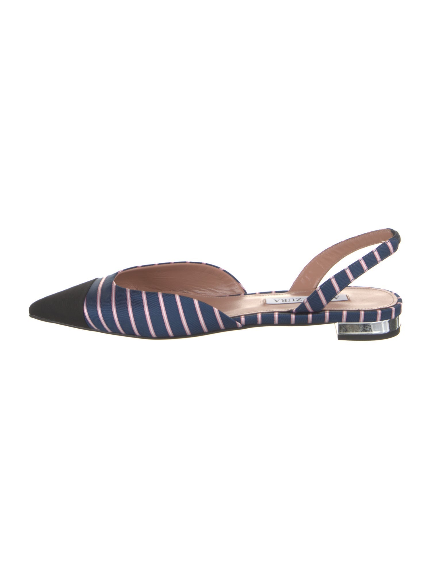 Aquazzura Striped Slingback Flats
