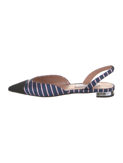Aquazzura Striped Slingback Flats
