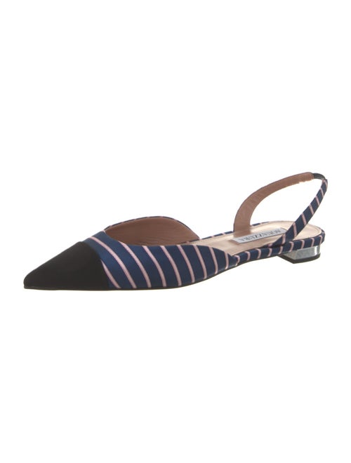 Aquazzura Striped Slingback Flats