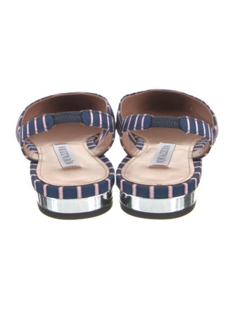 Aquazzura Striped Slingback Flats