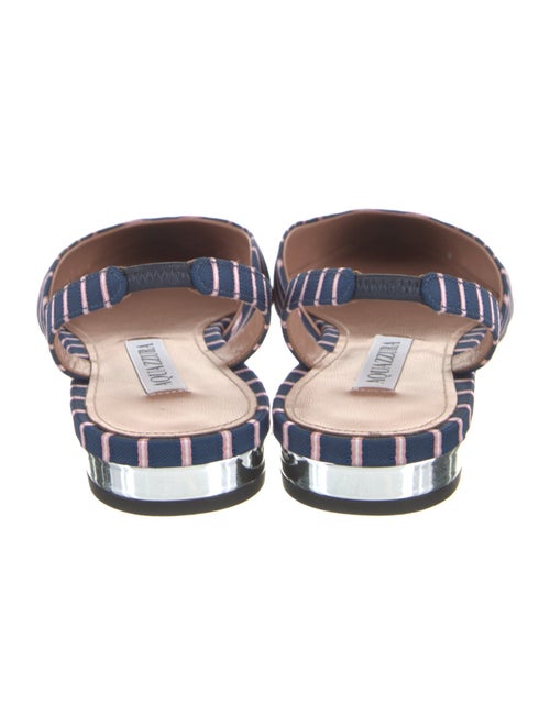 Aquazzura Striped Slingback Flats